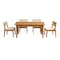 Alaterre Furniture Barton 5-Piece Patio Dining Set, Weather-Resistant Outdoor Dining Table, 4 Stackable Patio Chairs 80-OUTD-WD-DIN-SET1 - alternate 10